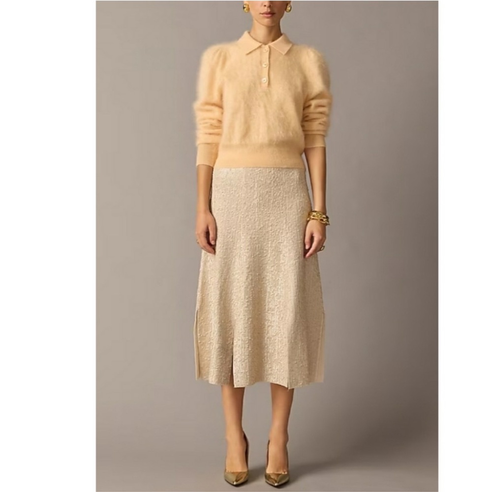 JCREW COLLECTION SEQUIN SWEATER SLIP SKIRT SZ SMALL NWT